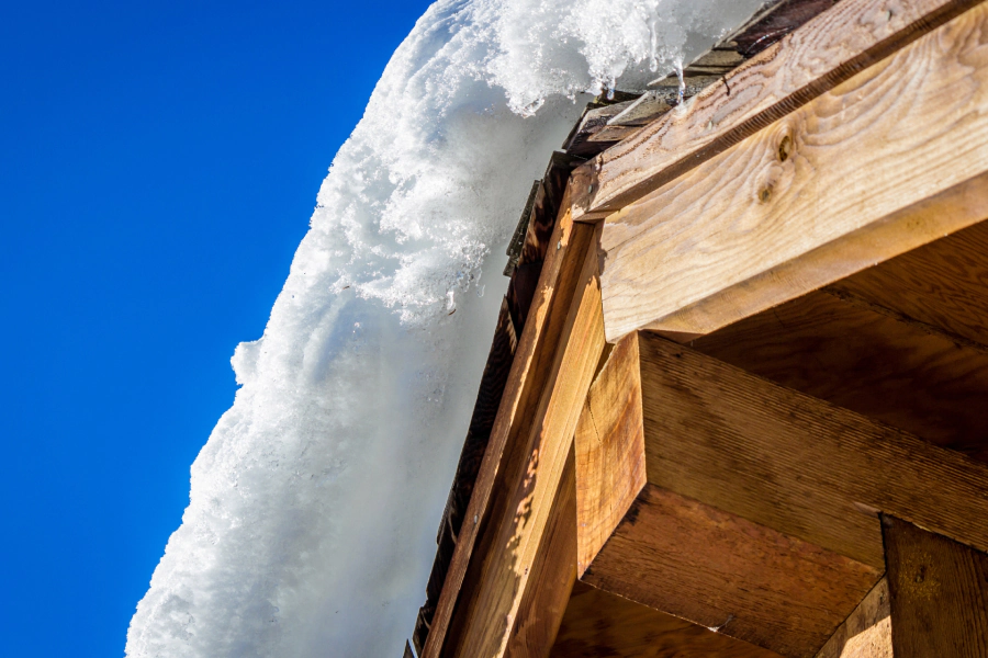 snow on roof